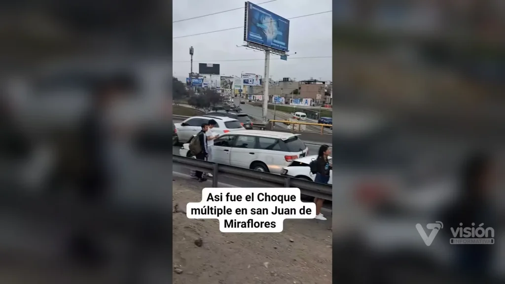 Asi fue el Choque múltiple en san Juan de Miraflores #peru
