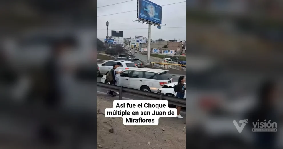 Asi fue el Choque múltiple en san Juan de Miraflores #peru