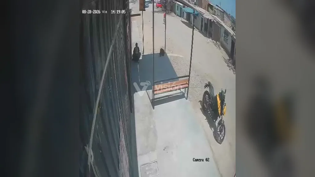 Bus de transporte público arrolla a ciclista y este logra salvarse de morir aplastado bajo las ruedas.
