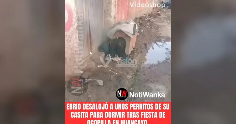 Agentes de Serenazgo intervienen a un sujeto ebrio que invadió la caseta de unos perros para quedarse dormido durante la mañana.